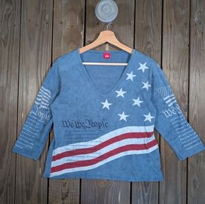 US Constitution Glima Cotton Shirt 3/4 Sleeve M